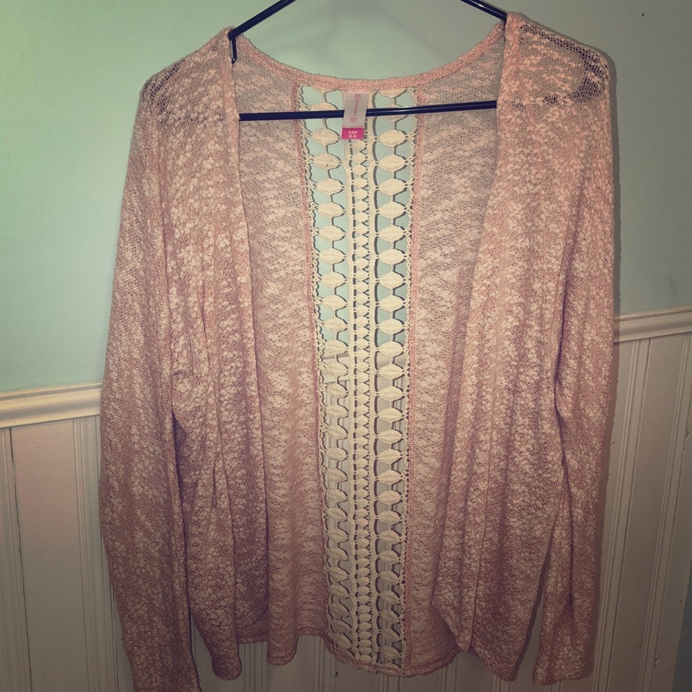 Sz. S. Pink and Cream Cardigan